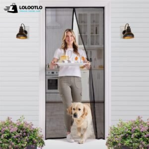 Hands Free Mesh Magnetic Screen Door, Mesh Curtain keeps Bugs Out (40 x 82 Inches)