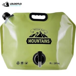 8 liter BPA-Free Portable Folding Water Bag with Adjustable Faucet, Leakproof Travel Water Bag